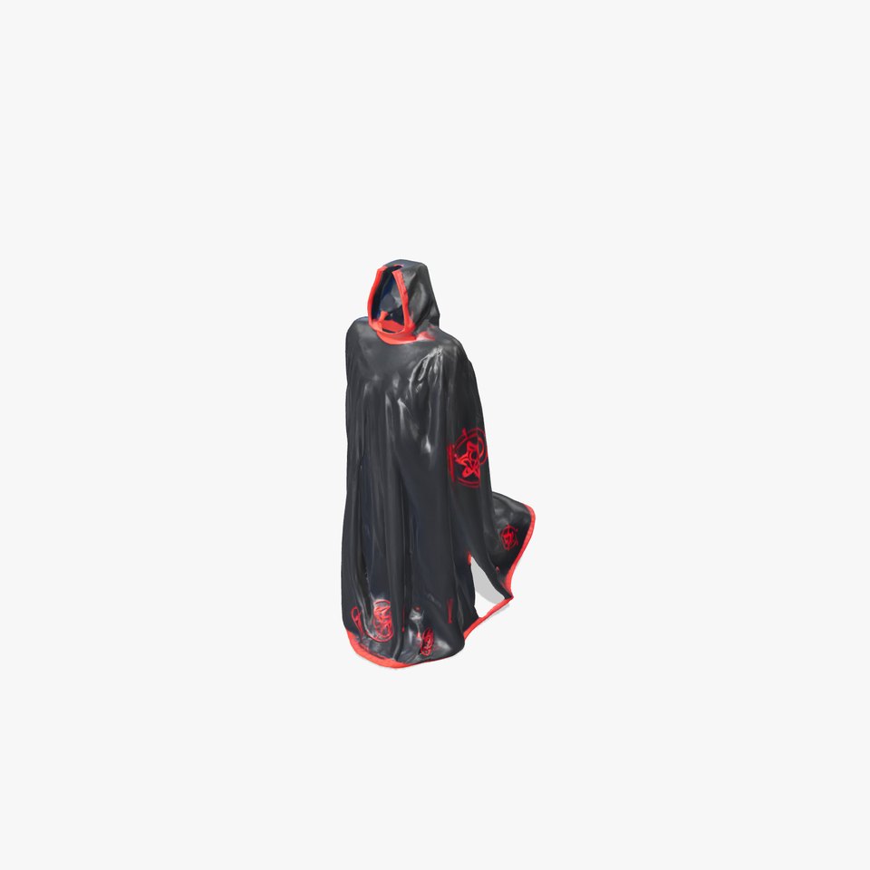 Mystical Black and Red Arcane Cape model pack